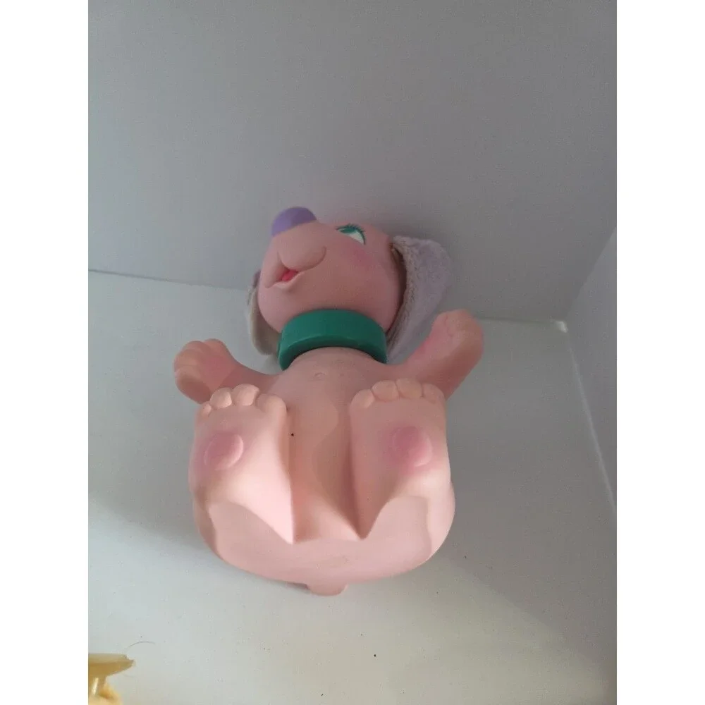 Vintage Rub A Dub Doggie Doggy Puppy 1990 Tyco Swivel Head Rosie Pink 10